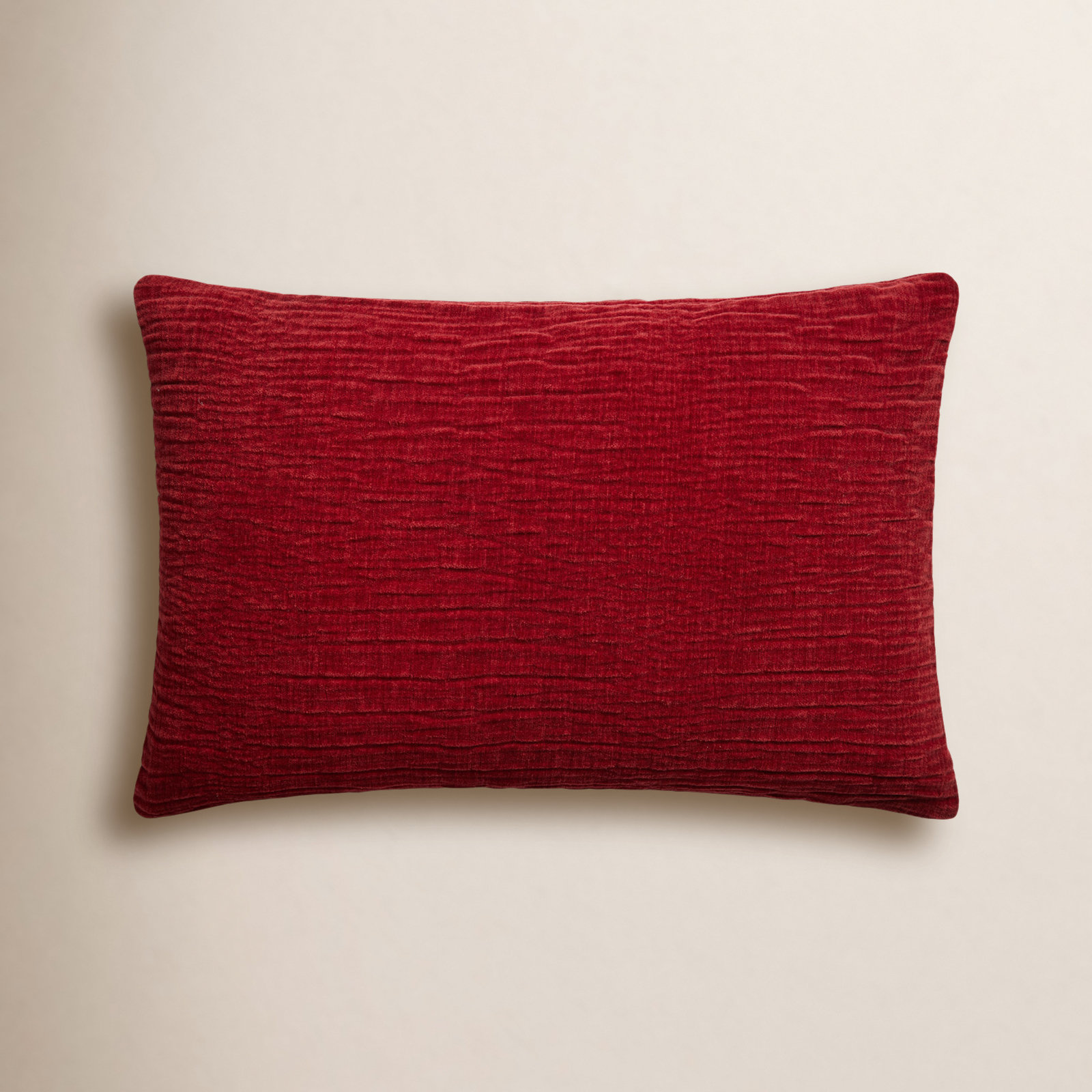 Edan Throw Pillow, Down, 13"H x 21"W, Red