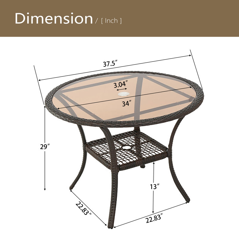Table d'extérieur en résine