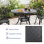Ensemble de salle à manger bistro 3 pièces en fonte d'aluminium, table ronde de 100 cm et 2 chaises avec une largeur d'assise de 39 cm-424782665