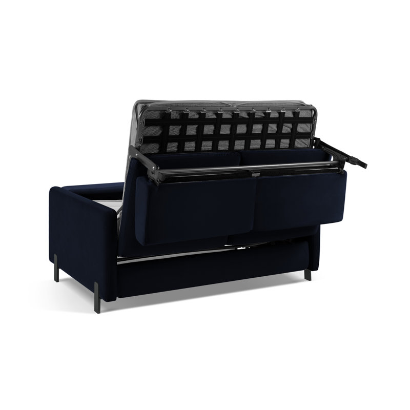 Bilek Velvet Sofa Bed, Royal Blue, 4
