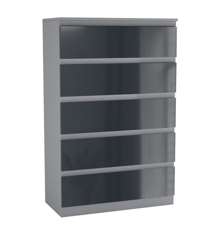 Amardev Wood Rectangle Accent Cabinet, Grey/Grey
