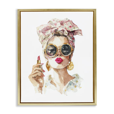 Feminine Lipstick Spell Floating Frame, design by Svetlana Aleynikova