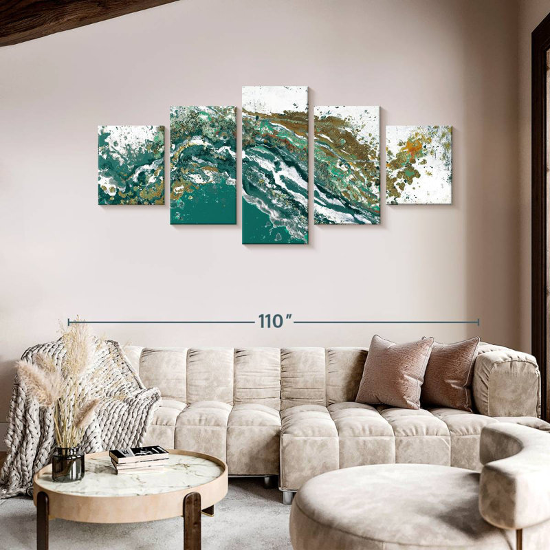 Turquoise turquoise, H 42 po x l 92 po