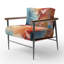 Metamorphic Dance - Fauteuil rembourré moderne, fauteuil d'appoint à motif en spirale-112889252