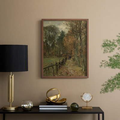 «Vintage Landscape CXI», reproduction encadrée - bois massif