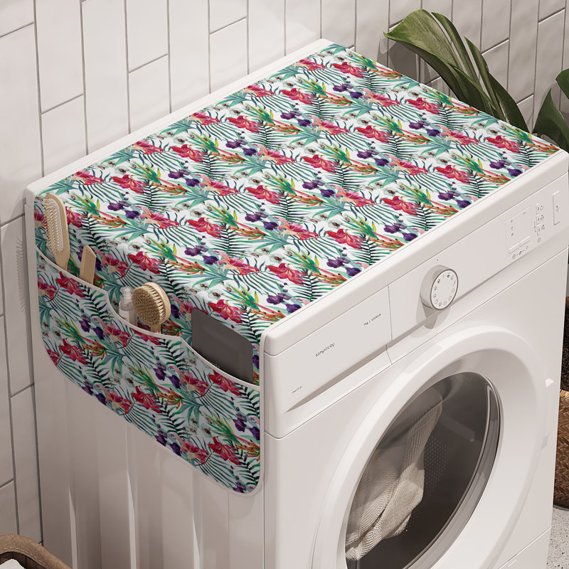 East Urban Home Floral Washing Machine Organizer Pack of 2 47" x 18.5" Multicolor