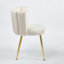 Chaise de salle à manger Defreitas avec pieds et coussins en fer-782312650