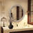 Round Wall Mirror With Carved Frame