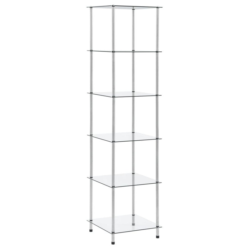 Gravette 40cm W Metal Shelving Unit, Transparent