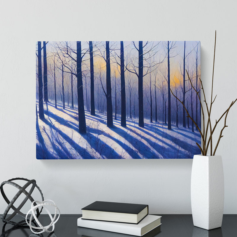 Sunrise Winter Forest Vol.5 - Wrapped Canvas, 35cm H x 50cm W x 3cm D