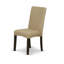 L'ensemble de salle à manger 5 pièces comprend une table de salle à manger ronde avec piédestal et 4 chaises Parson rembourrées en tissu brun, cappuccino-1060232974-974126846-974126833