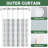 No Hook Grey Shower Curtain With Snap In Fabric Liner Set Hotel Style With See Through Mesh Top Window Modern Geometric Waterdrop Design Waterproof And Washable, 71X74 INCH