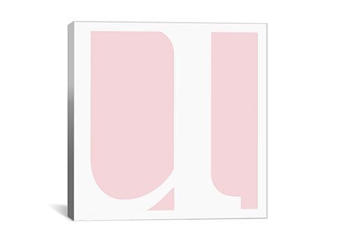 « the type »-impression sans cadre sur toile, U, H 12 po x l 12 po x P 0,75 po