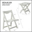 Table pliante Hips et 2 chaises, mobilier d'extérieur blanc rectangulaire pour chaise élégante