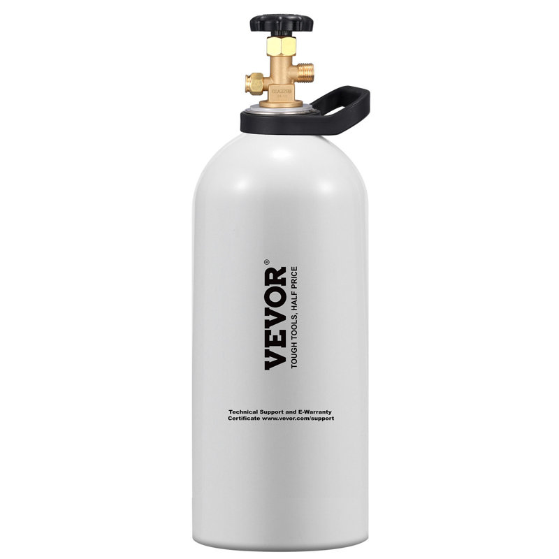 Réservoir de CO2, nouveau cylindre en alliage d'aluminium de 10 lb, réservoir d'air au CO2 avec revêtement léger, valve CGA320, poignée et pression réglable, cylindre approuvé par le DOT pour la distribution de la bière pression et la machine à soda