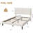 Velvet Upholstered Platform Bed, Bed Frame with Adjustable Headboard, Wooden Slat ＆ Metal Support-1482395811-1482395815