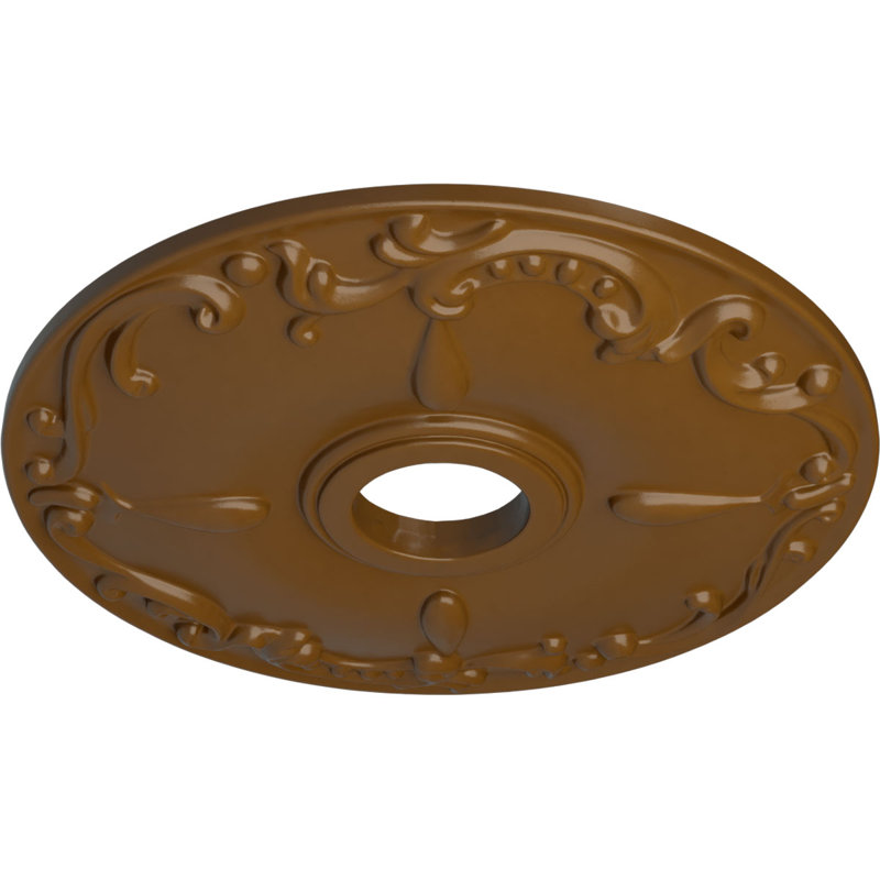 Médaillon de plafond Endurathane Kent, DE 18 po x P 3 1/2 po x P 1 1/4 po (convient aux auvents jusqu'à 5 po), finition topaze fumée peinte à la main