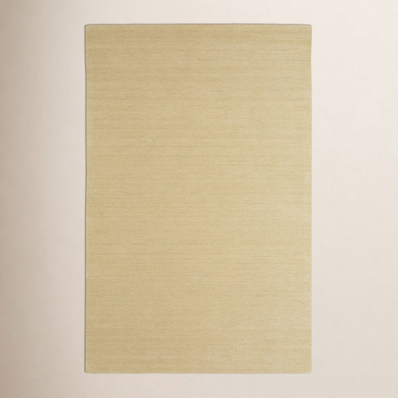 Tapis en laine beige uni Yolandi, Rectangle 8 pi x 10 pi