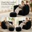 Pouf poire en chenille noire avec repose-pieds pour adultes - Grand fauteuil inclinable en mousse à mémoire de forme-261219410