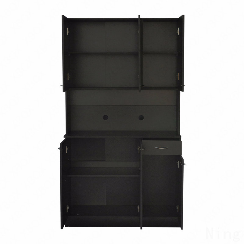 70.87" Tall Wardrobe & Kitchen Cabinet - 6-Doors, 1-Open Shelf, 1-Drawer