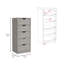 Commode haute 5 tiroirs Basilea, système coulissant-973778728