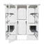 Maison pour animal de compagnie de taille moyenne, en bois blanc pour cage à chat Happy Home