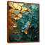 Abstrait bleu sarcelle or calcaire cristallin - marbre, art mural-1259855464-1259855466
