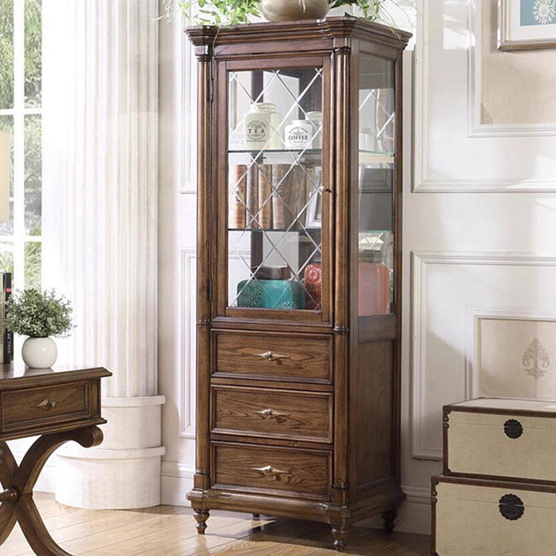 Vitrines en bois manufacturé et en verre Brownness