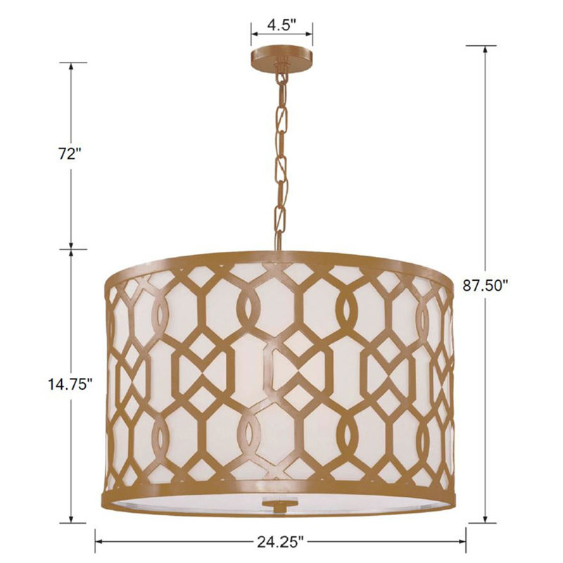 Jennings 5 - Light Chandelier, Aged Brass, 24.25" 5-Light