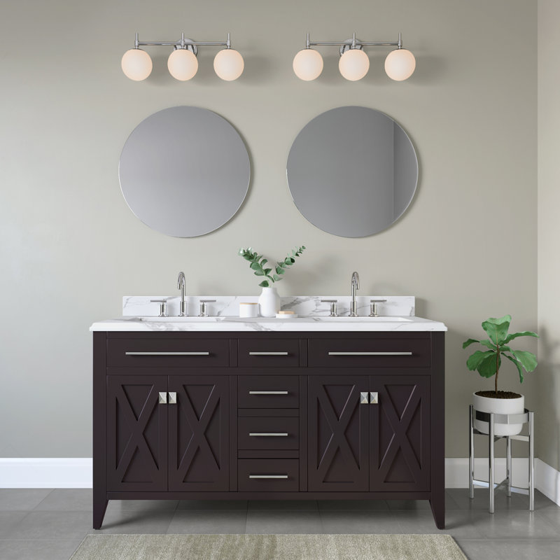 Aparicio Dimmable Bathroom Vanity Light, Chrome, 3