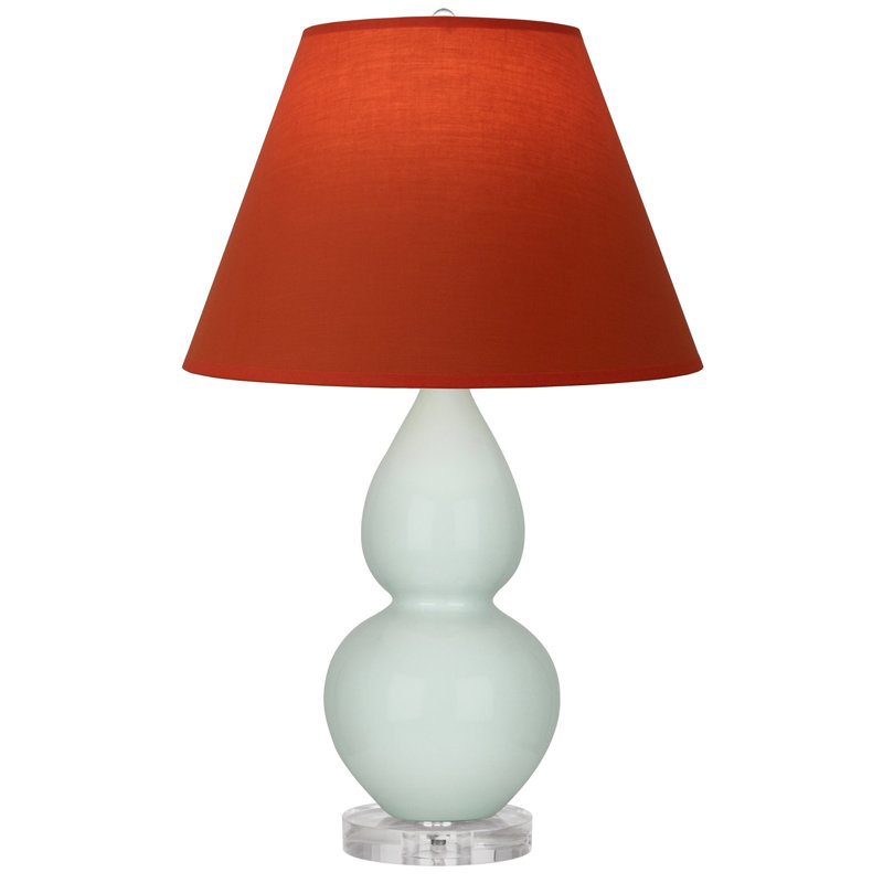 Petite lampe d'appoint à double gourde, Céladon, Tanger / taupe