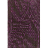 Kantha Hand Tufted Wool Abstract Area Rug in Purple