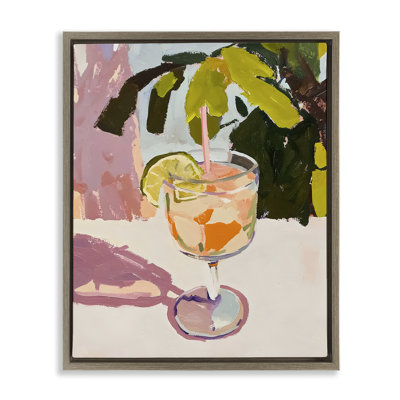 Tropical Summer Cocktail Floating Frame, design by Riley B