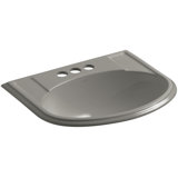 Devonshire® Ceramic U-Shaped Drop-In Bathroom Sink with Overflow