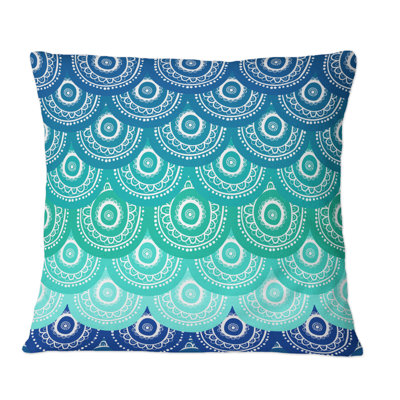 Coussin Ethnique Ocean Waves - Imprimé moderne