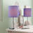 Mini lampe de table simple avec abat-jour cylindrique en tissu Amandev Simple Designs-16393465