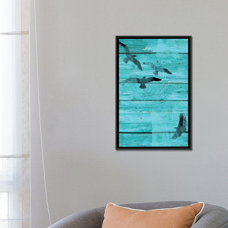 "oiseaux en ciel" , reproduction d’art sur toile tendue, H 26 po x l 18 po x P 1,5 po, Toile tendue, Pas de tapis