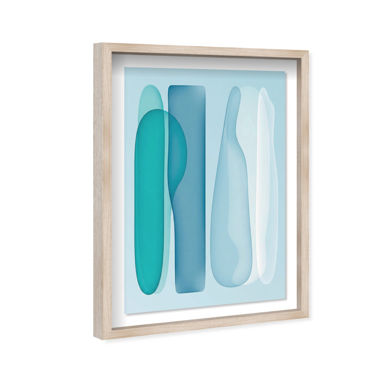 Glacier Fragments Print by Oliver Gal, 25.5"H x 17.5"W, Natural Oak Shadowbox