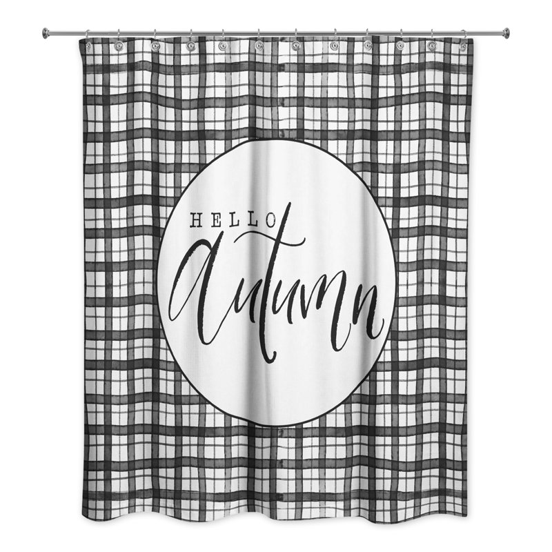 Rideau de douche simple hello automne Audrey
