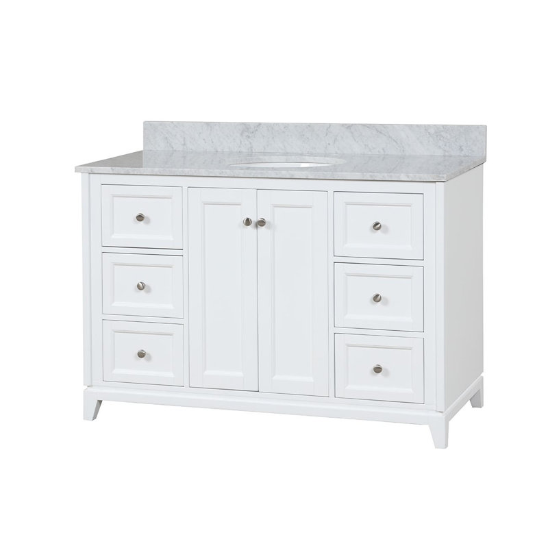 Atwell 47.25'' Single Bathroom Vanity with Top, White