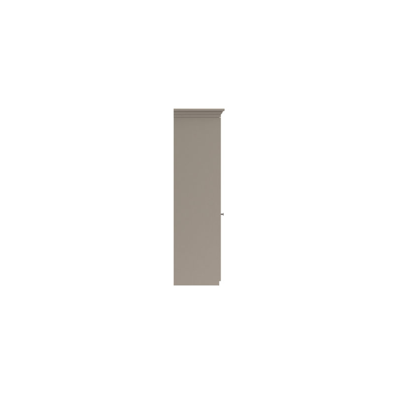 Wisbech 2 Door Manufactured Wood Wardrobe, Grey