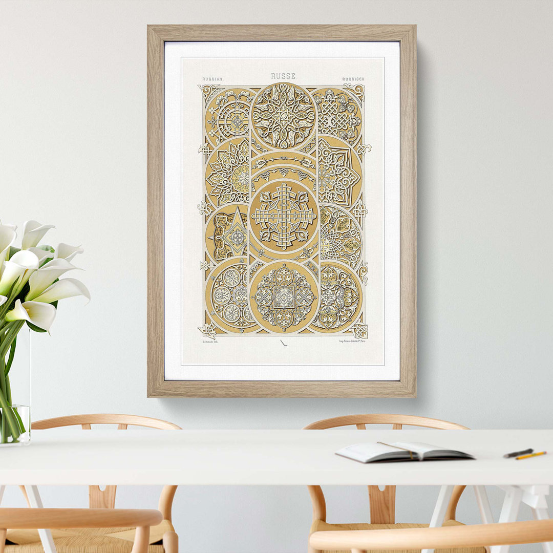 Russian Pattern by Albert Racinet - Framed Print