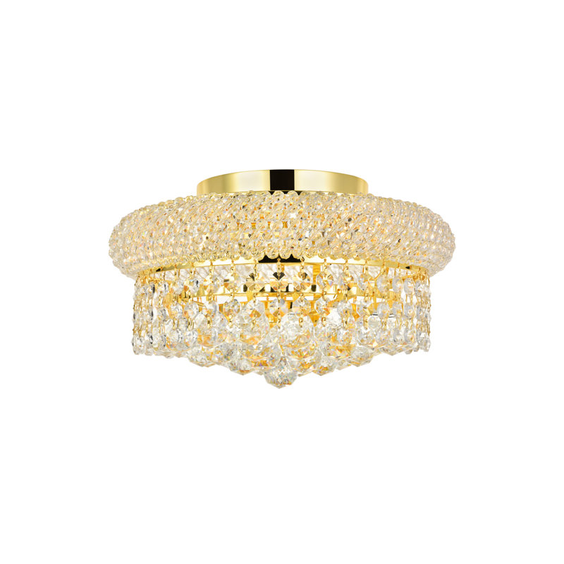Devan Candle Style Chandelier, Gold, 4 Lights, 6" H x 12" W x 12" D