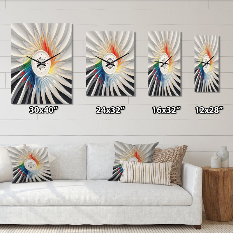Horloge murale visionnaire, H 28 po x l 12 po x P 1 po