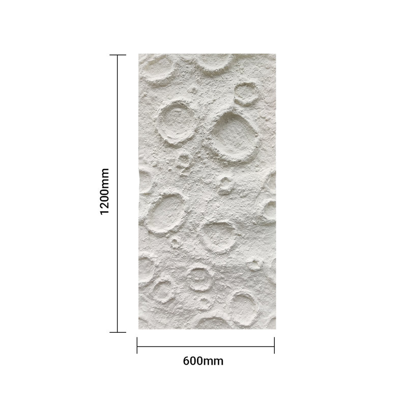 Britwall Moon Crater PU Wall Panel 1200 x 600 x 60 mm White