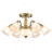 6+2-Light Semi-Flush Mount Ceiling Light/Chandelier with Frosted Glass Shades-2080940339