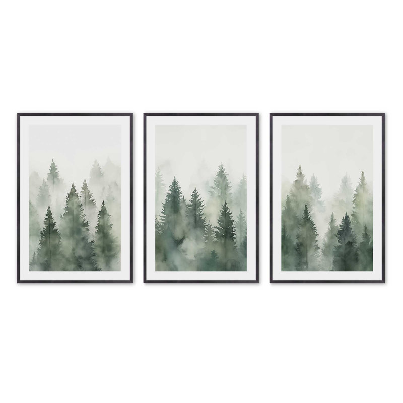 «Foggy Morning Woodland», Zinc patiné, H 15,25 po x l 12,25 po