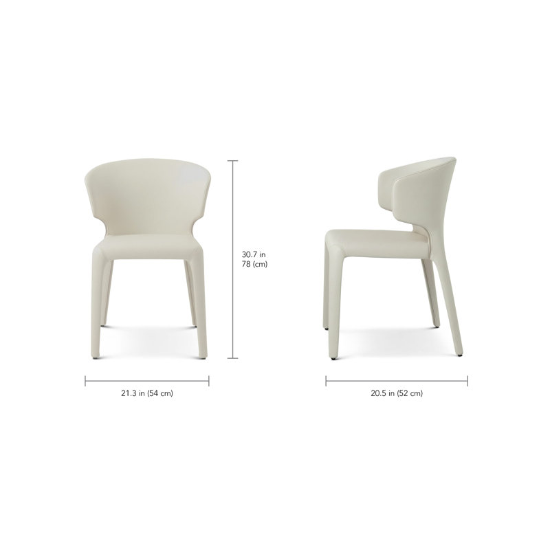 Milan Upholstered Dining Chair, White