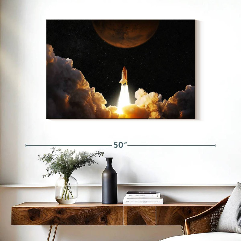 Oberle Rocket Launch, 26" H x 39" W