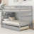 Full Over Full Wooden Bunk Bed With Trundle & Staircase-1135973683